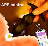 Анальна пробочка якір 10 режимів вібрації, з керуванням від смартфона, фото 4