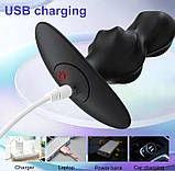 Анальна пробочка якір 10 режимів вібрації, з керуванням від смартфона, фото 5