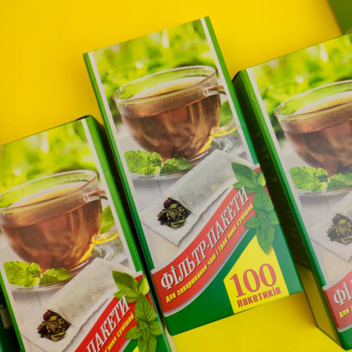 Фільтр-пакети для заварювання листового чаю, 100 шт