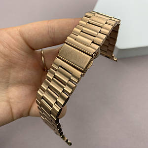Ремінець 22 мм Huawei Watch GT2 46 mm металевий ремінець на годинник хуавей вотч гт2 рожеве золото stl