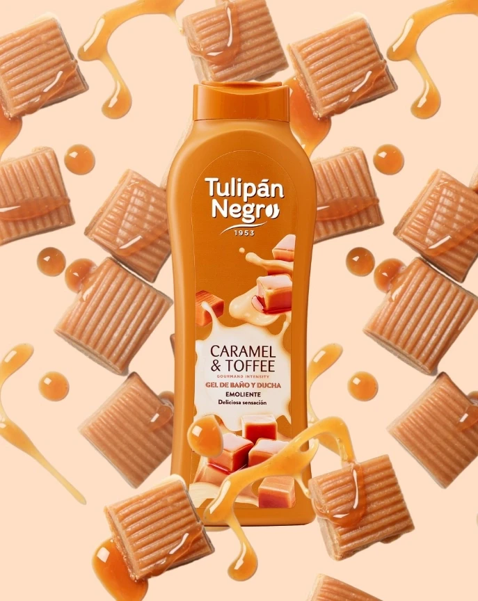 Гель для душу "Карамельний крем" Tulipan Negro Shower Gel