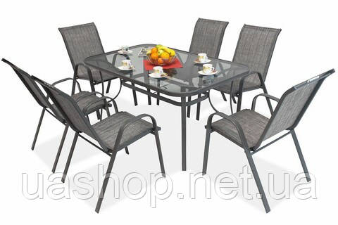 Садові меблі Garden Point Modena Grey на 6 осіб, фото 1