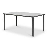 Металевий стіл Dallas 150 х 90 см зі скляною стільницею сірий