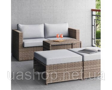 Балконний гарнітур Olea Mini Compact з штучного ротангу 5 предметів, фото 1