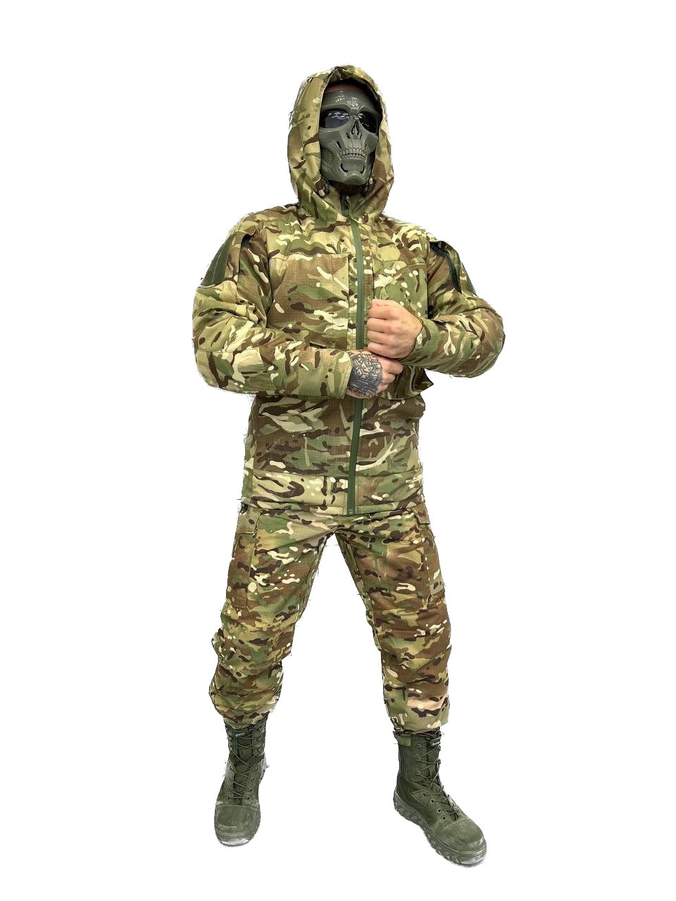 Костюм тактичний військовий зимовий мультикам куртка підкладка омні-хіт костюм утеплений армійський зима