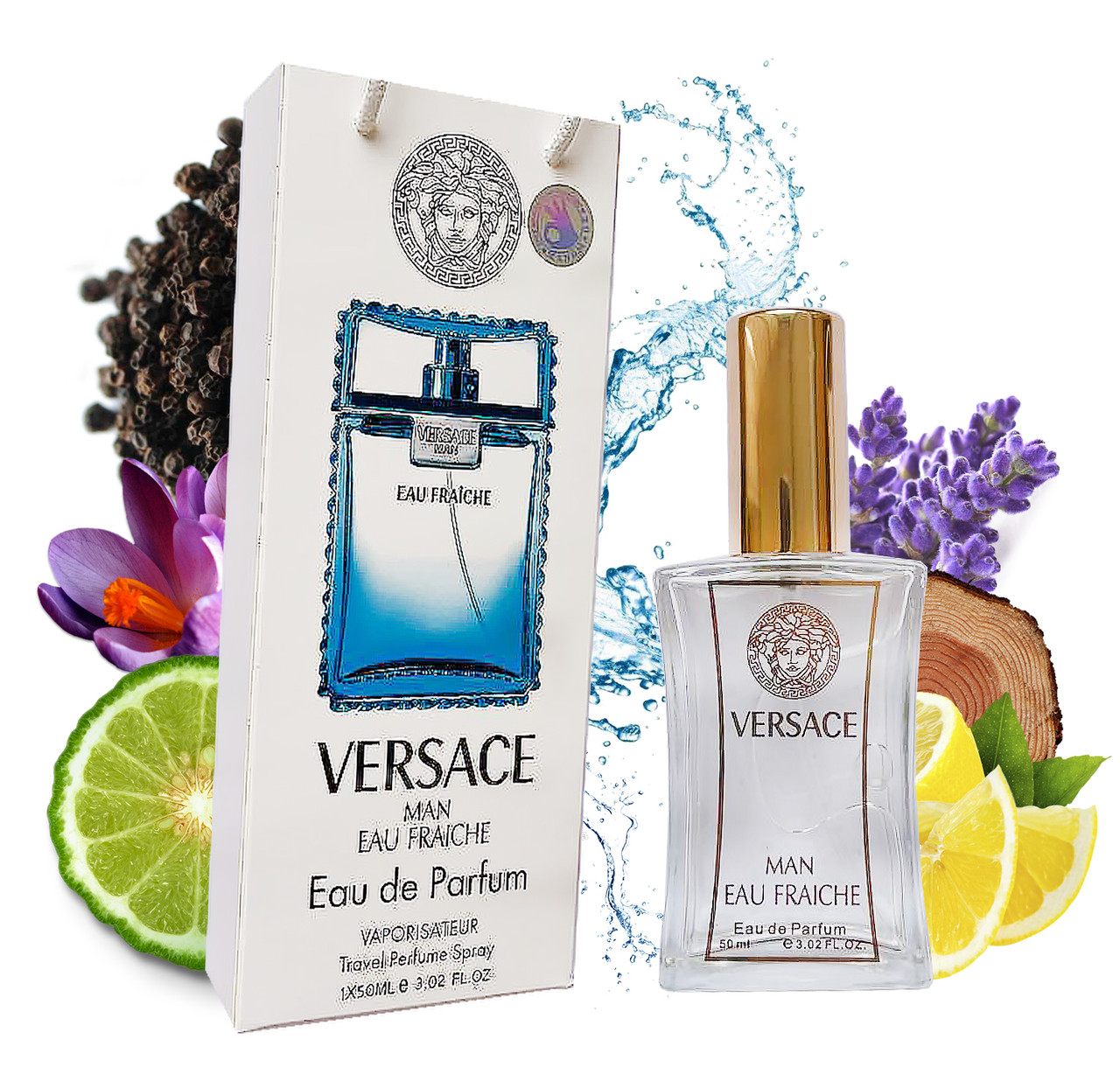 Versace Man eau Fraiche (Версаче Мен Фреш) в подарочной упаковке 50 мл. - фото 1 - id-p204011132