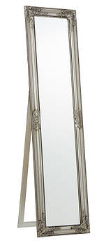 Підлогове велике дзеркало з ніжкою 160 см срібло, mebelime
