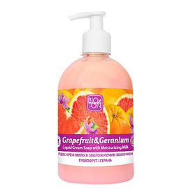 Рідке крем-мило Грейпфрут і герань зі зволожуючим молочком ТМ Bioton cosmetics 500 мл