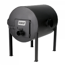 Піч опалювальна буржуйка булер'ян Екожар Про 500 горизонтальна 500м³/8мм