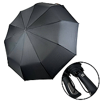 Чоловіча парасоля-автомат від Bellissimо на 10 спиць з прямою ручкою, антивітер, чорний М0624-1