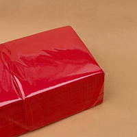 Салфетки бумажные банкетные двухслойные, красные, 200 шт, 33x33 см