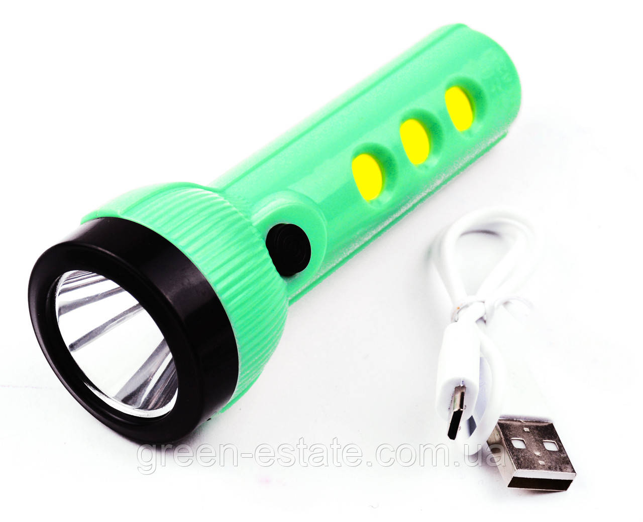 Ліхтарик ручний з акумулятором 1+3 LED
