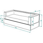 Диван трансформер двох'ярусний сірий з матрацами, фото 7