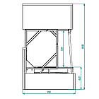 Помаранчевий диван-ліжко двох'ярусне з матрацами трансформер, фото 8