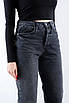 Джинси жіночі мом з розрізами на гудзики чорні 23381-S (2000000118246), фото 4