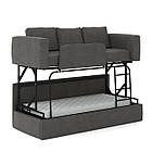 Диван трансформер двох'ярусний сірий з матрацами, фото 3
