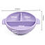 Глибока трьохсекційна силіконова тарілка Y8 Рожевий v-11075, фото 2