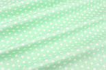 Сатин "Зірки загострені" білі на м'ятно-салатовому тлі No 160-354 с, фото 4