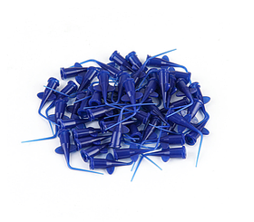 Канюлі-насадки  для паст, гелей та рідин, Luer-lock, сині, 10шт