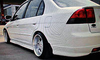 Боковые пороги,площадки (под покраску) для мод. Honda Civic Sedan VII 2001-2006 гг