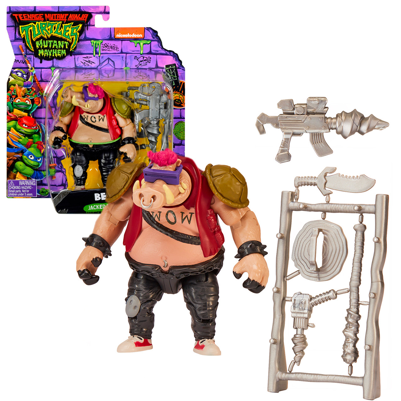 Ігрова фігурка Черепашки-Ніндзя Мovie III – Біпол, Mutant Mayhem, шарнірна, 11*8*5см ( 83289), фото 1
