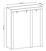 Велика тканинна шафа на металевому каркасі (149х174см), hotdeal, фото 2