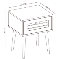 Тумба приліжкова Бамбук та МДФ біла, hotdeal, фото 3