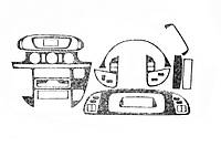(cdi, 2000-2006) Декоративные накладки на панель (Meric) Титан для Mercedes Sprinter