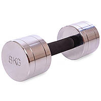 Гантель для фітнесу 8 кг хромована Record (1 шт.) DB5202-8