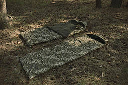 Спальний мішок з флісом ЗИМА (ковдра з капюшоном), Піксель, ширина 100 см