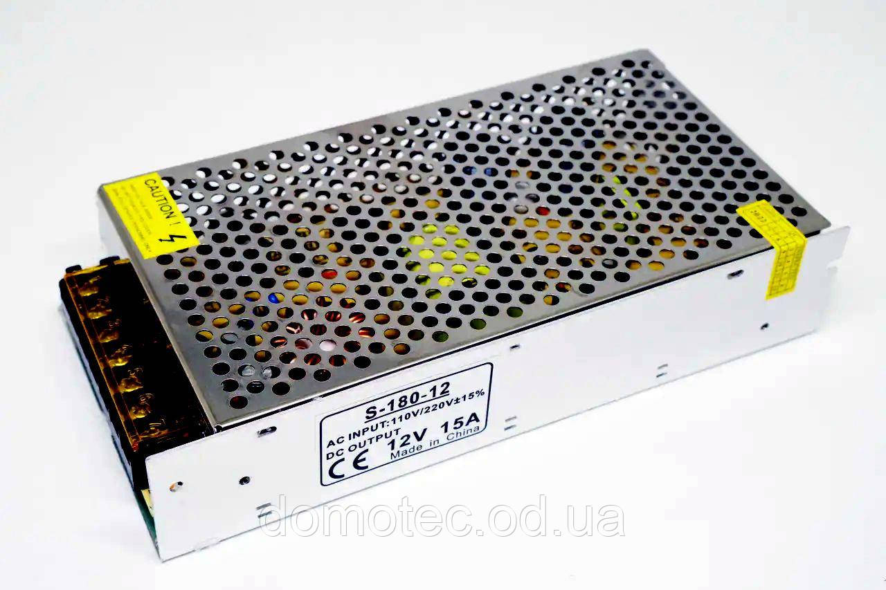 Імпульсний блок живлення 12V 15A METAL, фото 1