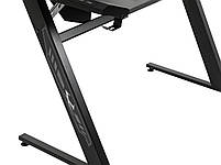 Стіл ігровий, геймерський - комп'ютерний з різнокольоровою LED-підсвіткою та тримачами для чашки й навушників hotdeal, фото 3