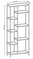 Стеллаж напольный на 7 полок в лофт стиле, білий hotdeal, фото 2
