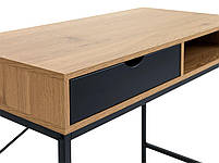 Стіл офісний в лофт стилі для ноутбука з шухлядою дуб/чорний hotdeal, фото 4
