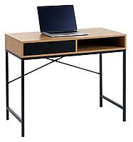 Стіл офісний в лофт стилі для ноутбука з шухлядою дуб/чорний hotdeal, фото 5