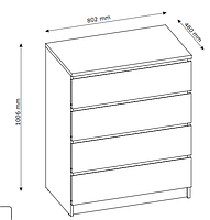 Комод великий білий на 4 висувних ящика, hotdeal, фото 3