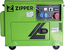 Дизельний генератор Zipper ZI-STE7500DSH 220/380 В, фото 2