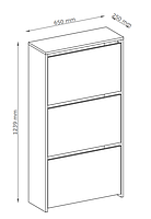 Шафа для взуття на 3 шухляди колір натур. дуб hotdeal, фото 5