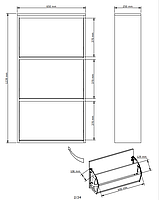 Шафа для взуття на 3 шухляди колір натур. дуб hotdeal, фото 6