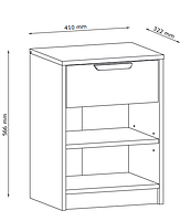 Тумба приліжкова з Шухлядою та двома поличками колір дуб hotdeal, фото 4