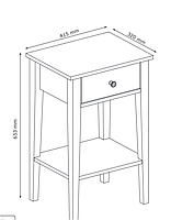 Тумба приліжкова з 1 шухлядою ,колір білий hotdeal, фото 4
