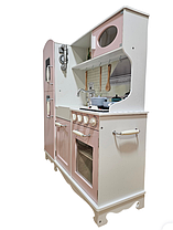 Дитяча кухня дерев'яна AVKO Ліана Pink, звукові та світлові ефекти + аксесуари, фото 2