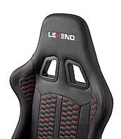 Крісло геймерське Штучна шкіра чорний/червоний, Регульовані підлокітники та висота, механізм нахилу hotdeal, фото 10