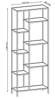 Стеллаж напольный на 7 полок в лофт стиле, білий  hotdeal, фото 2