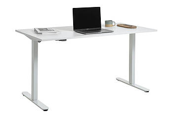 Регульований стіл компютерний 160см білий (електричне регульовання висоти)  hotdeal