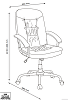 Крісло офісне Штучна шкіра та хромована металева основа чорне, hotdeal, фото 4