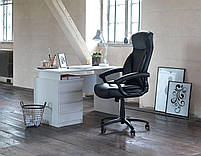 Крісло офісне керівника Штучна шкіра.Регульована висота та механізм плавного нахилу спинки hotdeal, фото 6