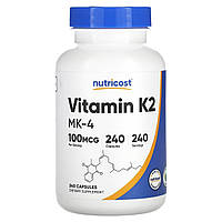 Витамин K2 (в виде менахинона-4) Nutricost Vitamin K-2 MK-4 100 мкг 240 капс.
