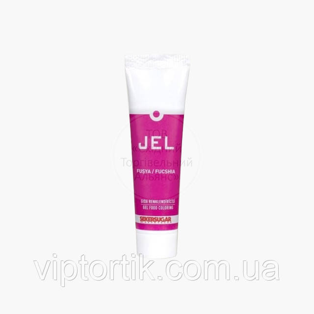 Гелевий водорозчинний барвник Seker&Sugar — Фуксія — 100 г, фото 1