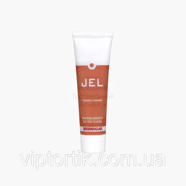 Гелевий водорозчинний барвник Seker&Sugar — Жовтогарячий — 100 г, фото 1